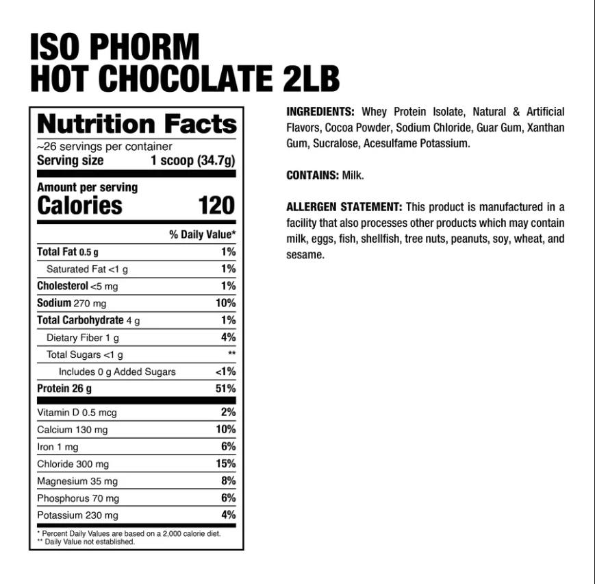 ISOPHORM - CHOCOLATE CALIENTE