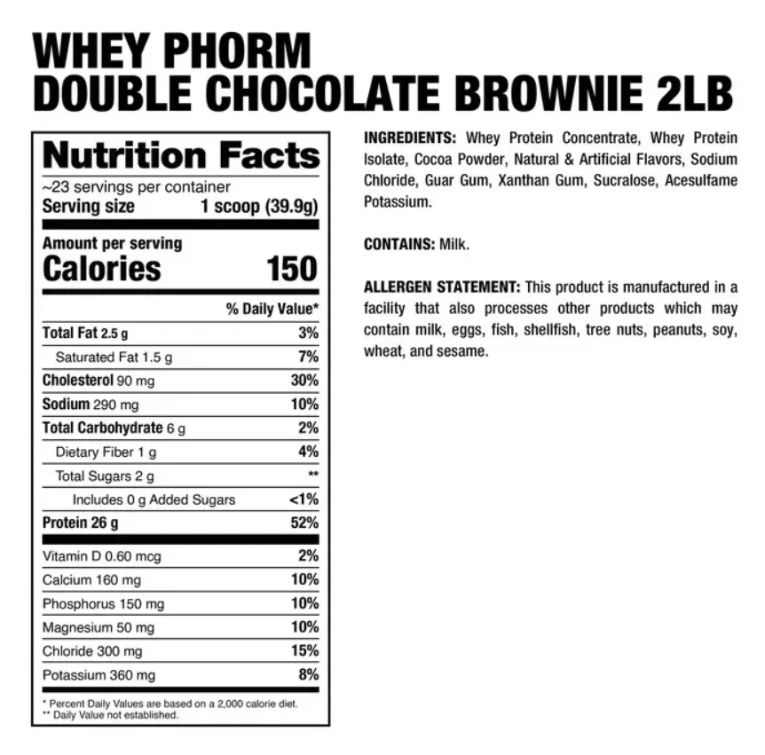 WHEYPHORM – DOBLE CHOCOLATE BROWNIE